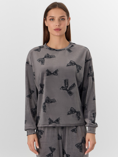 Брюки, джемпер Mark Formelle 592618/25-35997ПП-3 бантики_на_сером - фото 1