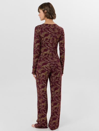 Брюки, джемпер Mark Formelle 592624/25-35965ПП-2 золотые_олени_на_бордо - фото 2