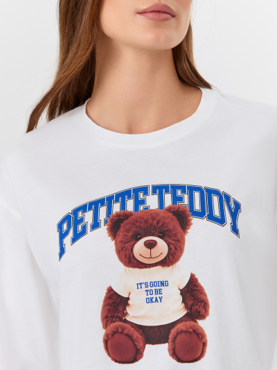 Брюки, джемпер Mark Formelle 592625/25-36548ПП-14 белый_клетка_с_мишки_на_песочном_4_сл_на_пол - фото 4