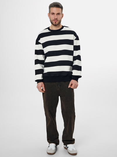 Свитшот Mark Formelle 121865/1/24-3295П-7(3) черно_молочная_полоска - фото 3