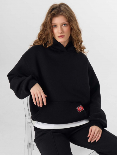 Худи Mark Formelle 122524/25-38307П-7П черный_печать_3_сл_на_пол_Д - фото 1