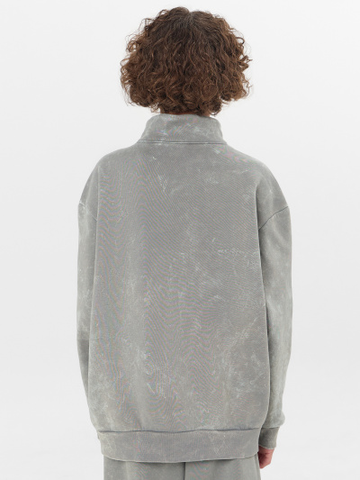Толстовка Mark Formelle 123458/25-ОБР36594П-7П ACID_WASH_серый_печать_009.2_Эйсид_2_сл_на_пол - фото 2