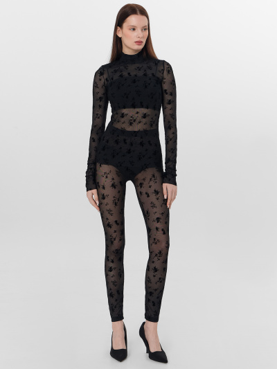 Леггинсы Mark Formelle 142314/25-36744П10 цветы_на_черном - фото 1