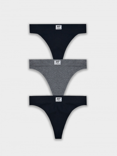 Трусы Mark Formelle 412543-3/25-50-37951Ц-5 т.серый_меланж_4348_F_черный_черный_декор - фото 1