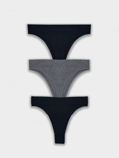 Трусы Mark Formelle 412543-3/25-50-37951Ц-5 т.серый_меланж_4348_F_черный_черный_декор - фото 2