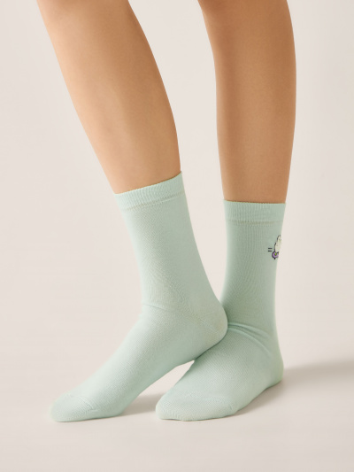 Носки CONTE CLASSIC бледно-бирюзовый 24С-151СП - фото 4