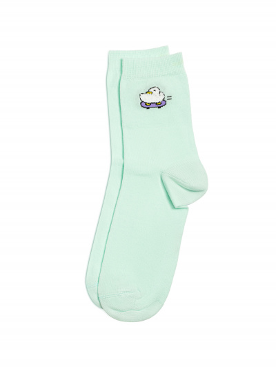 Носки CONTE CLASSIC бледно-бирюзовый 24С-151СП - фото 6