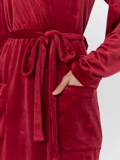 Халат Mark Formelle 552293/25-37513ПП-3 бантики_на_бордовом - фото 3