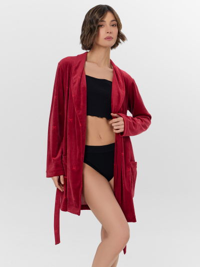 Халат Mark Formelle 552293/25-37513ПП-3 бантики_на_бордовом - фото 5