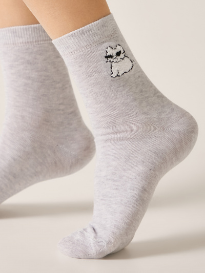 Носки CONTE CLASSIC светло-серый 24С-151СП - фото 3