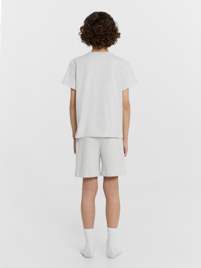 Футболка, шорты Mark Formelle 563322-1/24-32077ПП-0 серый_меланж_печать_Печать - фото 2
