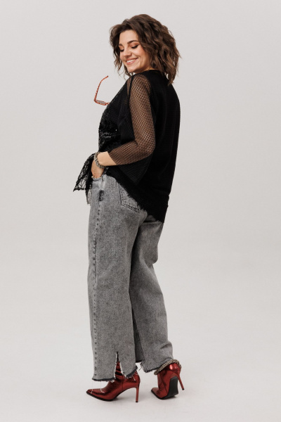 Блуза Anelli 1781 черный_авантюрин - фото 8