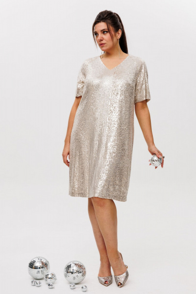 Платье Anelli 1797 золото - фото 7