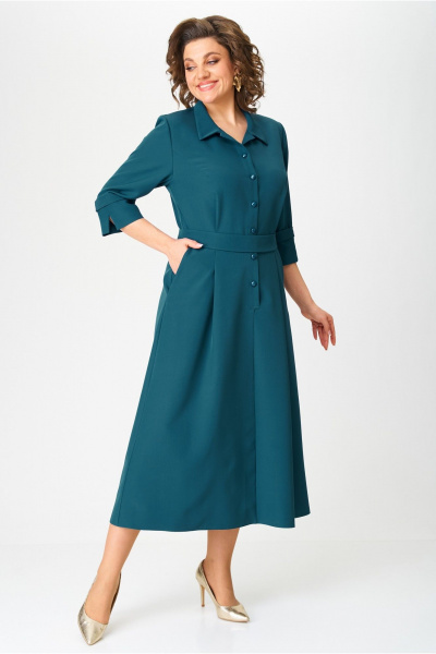 Платье БАГРЯНИЦА 3158 бирюза - фото 3