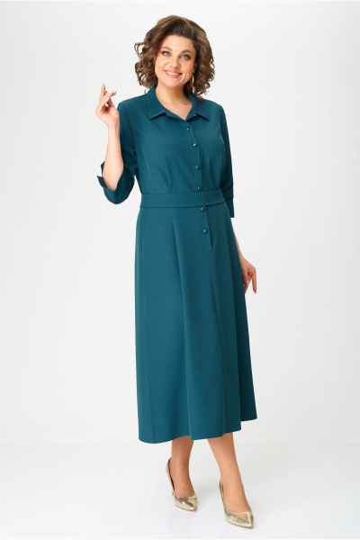 Платье БАГРЯНИЦА 3158 бирюза - фото 2