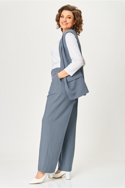 Блуза, брюки, жилет БАГРЯНИЦА 3162 лагуна - фото 7