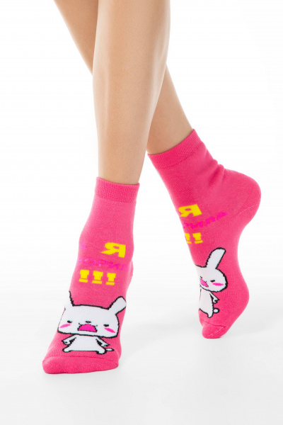 Носки CONTE ESLI HOME LINE 52-118 малиновый - фото 2