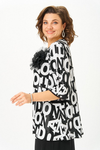 Блуза, брюки Svetlana-Style 5035 буквы-черный - фото 8