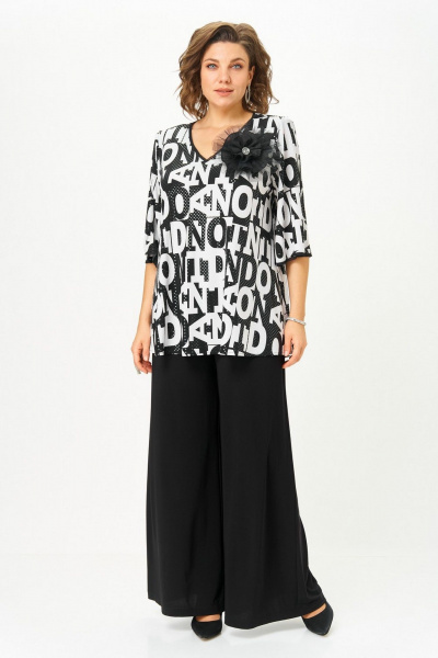 Блуза, брюки Svetlana-Style 5035 буквы-черный - фото 6