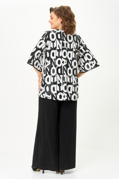 Блуза, брюки Svetlana-Style 5035 буквы-черный - фото 3