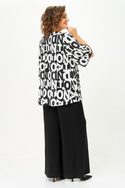 Блуза, брюки Svetlana-Style 5035 буквы-черный - фото 2