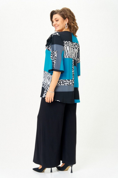 Блуза, брюки Svetlana-Style 5035 черный_принт-черный - фото 2