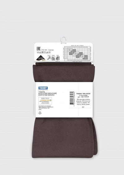 Колготки CONTE TRENDY MELANGE 60 шоколадный 18С-131СП - фото 8