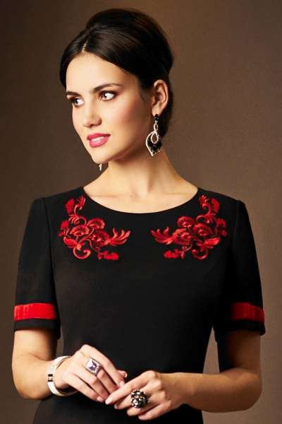 Платье Lissana 3530 черный+красный - фото 5