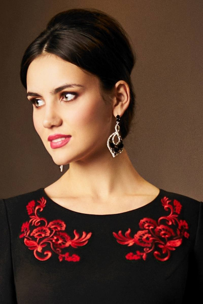 Платье Lissana 3530 черный+красный - фото 6