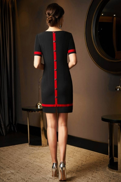 Платье Lissana 3530 черный+красный - фото 2