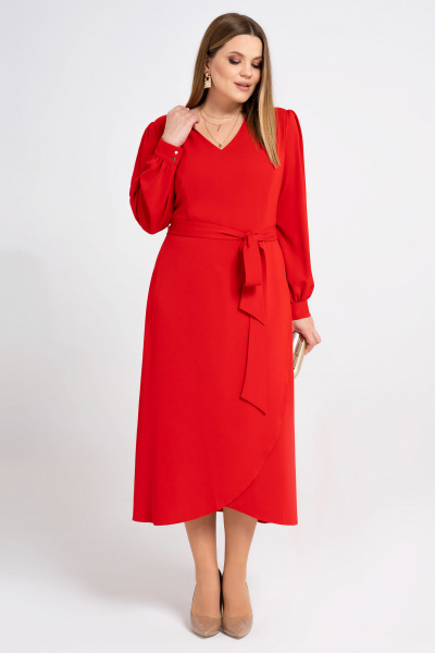 Платье Панда 8281z красный - фото 1
