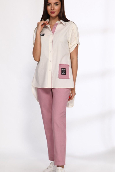 Блуза, брюки Angelina & Сompany 545/2 розовый - фото 5