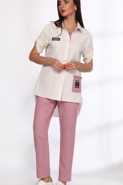 Блуза, брюки Angelina & Сompany 545/2 розовый - фото 2
