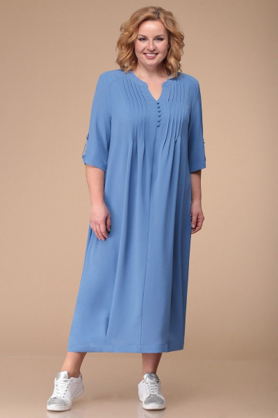 Платье Линия Л Б-1722 голубой_меланж - фото 1
