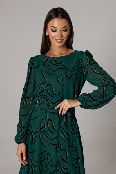 Платье Ларс Стиль 1159 зеленый-черный - фото 6