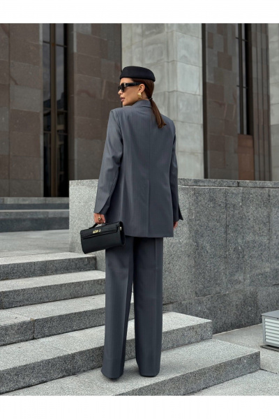 Брюки, жакет, жилет KORTNI 21Р7/11G2/19BR11 серый в голубую полоску - фото 9