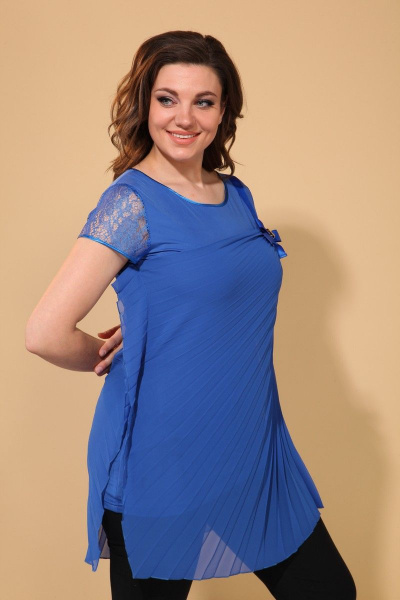 Блуза La Prima 0650 синий - фото 4