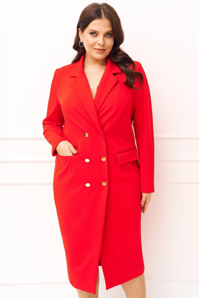 Платье Jolie 1533 красный - фото 3