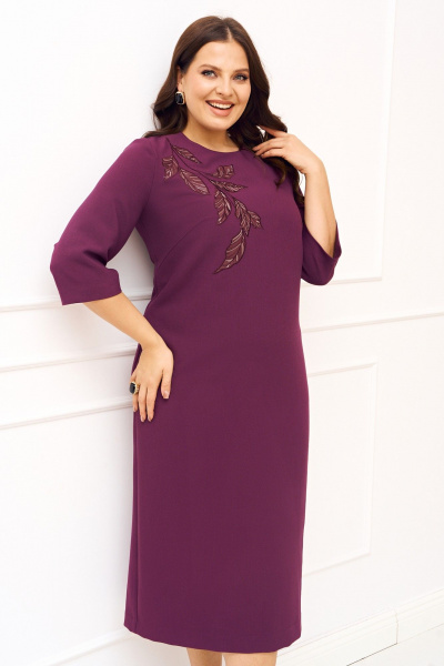 Платье Jolie 1833 винный - фото 4