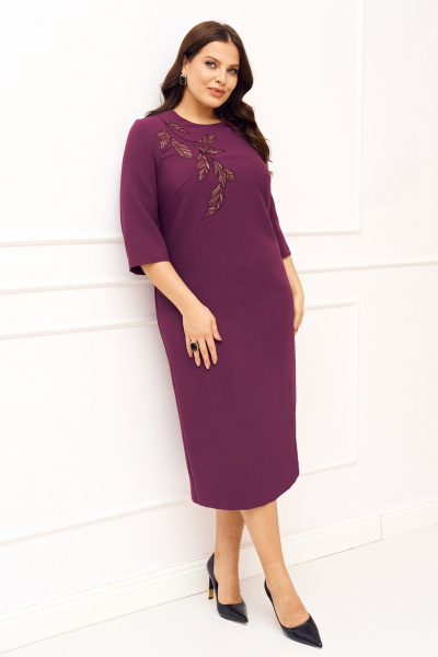 Платье Jolie 1833 винный - фото 2