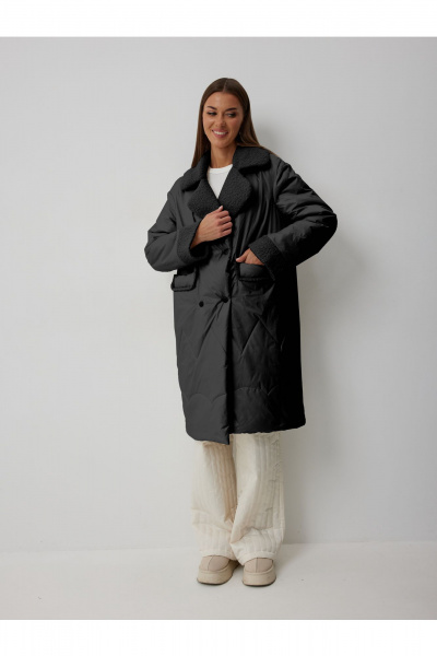 Пальто V&N Fashion 1065 черный - фото 5