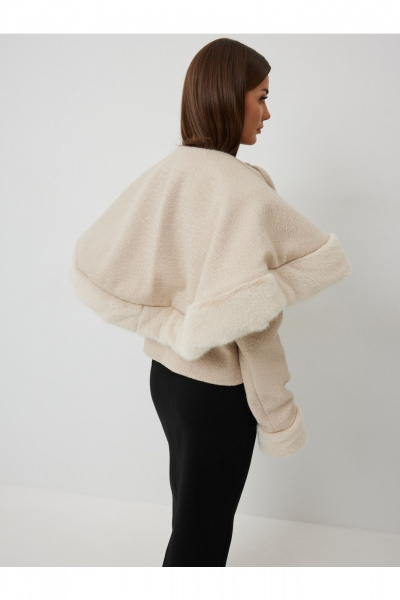 Шуба V&N Fashion 1090 бежевый - фото 11