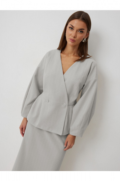 Жакет, юбка V&N Fashion 1050 серый - фото 4