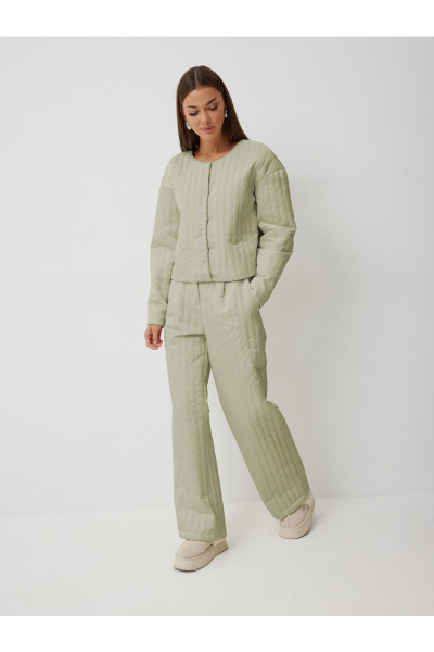 Брюки, жакет V&N Fashion 1060 оливковый - фото 1