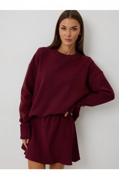 Свитшот V&N Fashion 1080 бордовый - фото 2