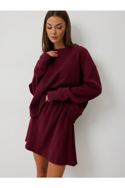 Юбка V&N Fashion 1081 бордовый - фото 5