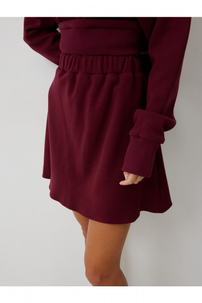 Юбка V&N Fashion 1081 бордовый - фото 2