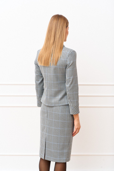 Жакет, юбка MARIKA 451 серо-синий - фото 5