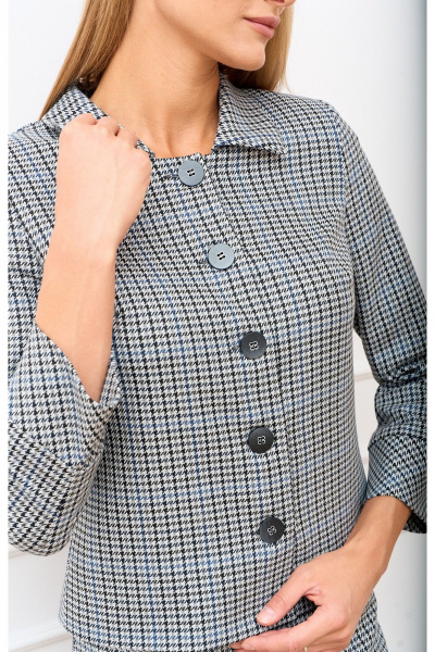 Жакет, юбка MARIKA 451 серо-синий - фото 3