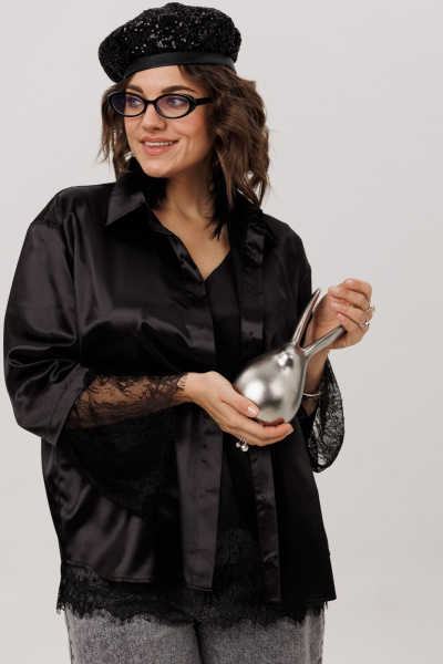 Рубашка Anelli 1801 угольный_шелк - фото 10